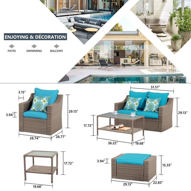 Hechavarria 6 - Person Seating Group with Cushions