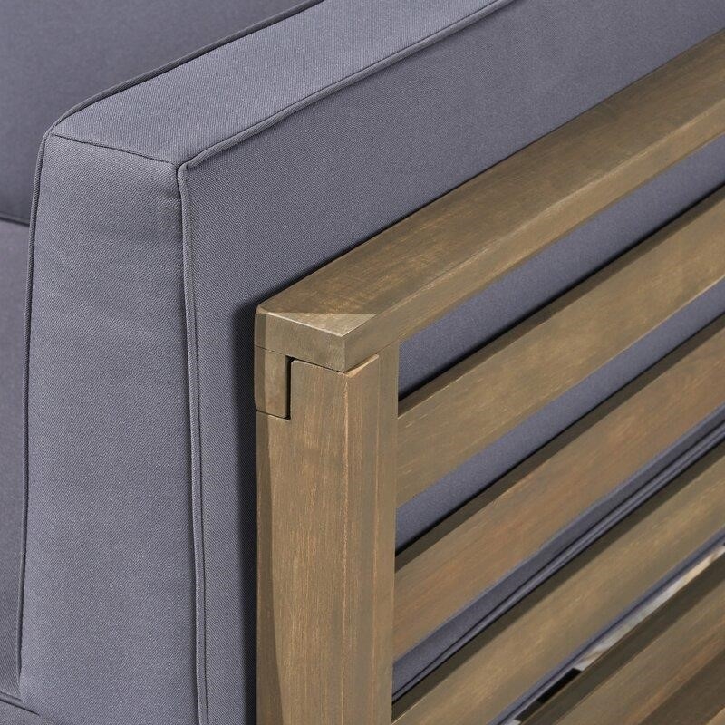 Patson Solid Wood 4 - Person Seating Group with Cushions