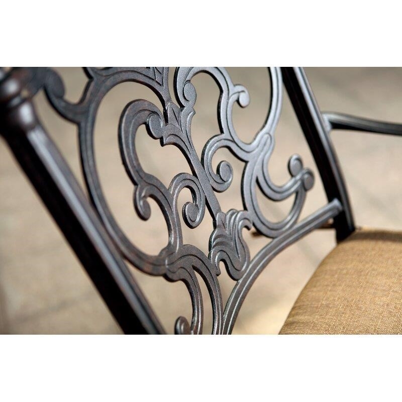 Batista Round 4 - Person 42'' Long Aluminum Bar Height Dining Set with Cushions