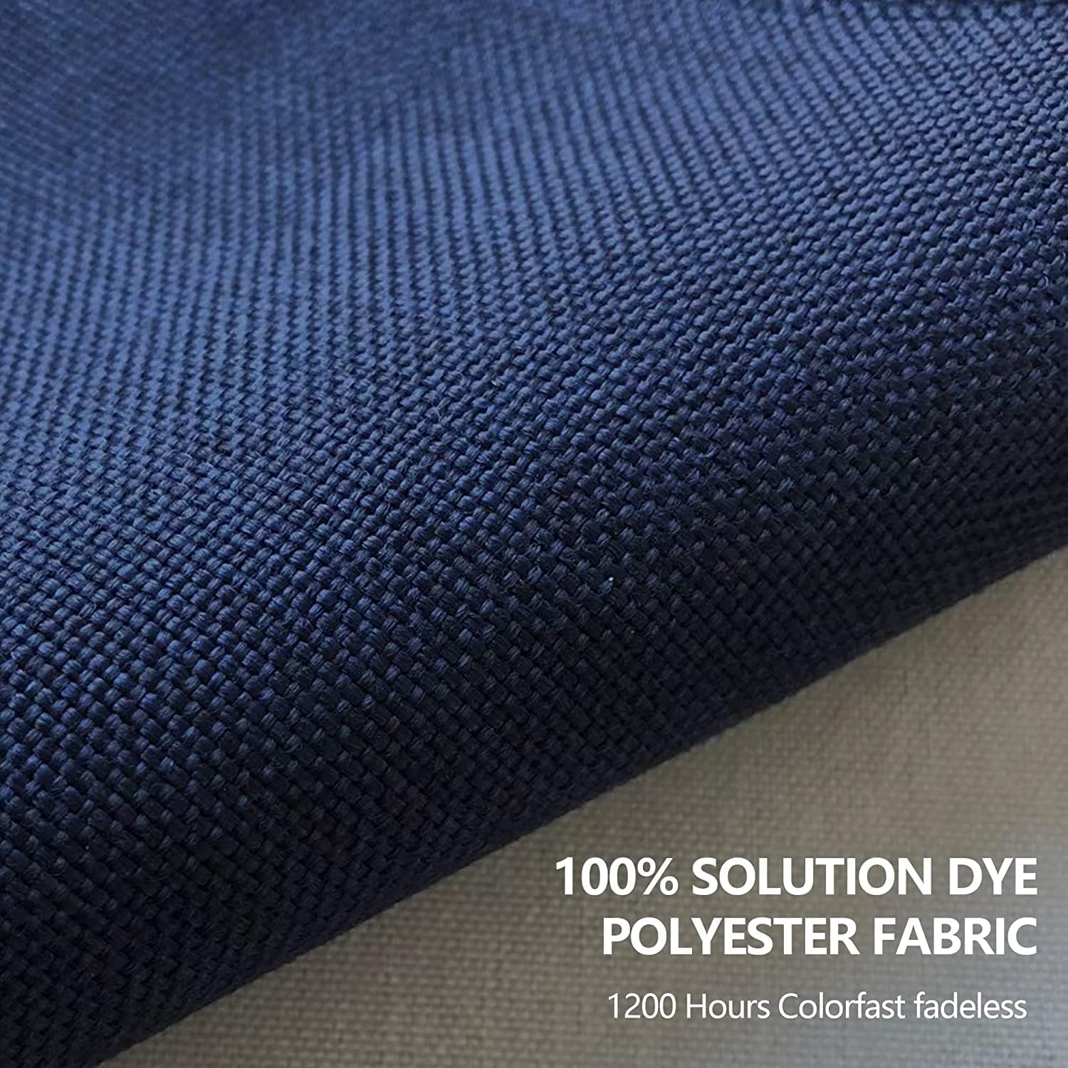 Ulax Furniture Egg Chair, Hanging Swing Chair with Stand, Hanging Lounge Chair, Outdoor Patio Wicker Tear Drop Hammock Chair with Cushion (Navy)