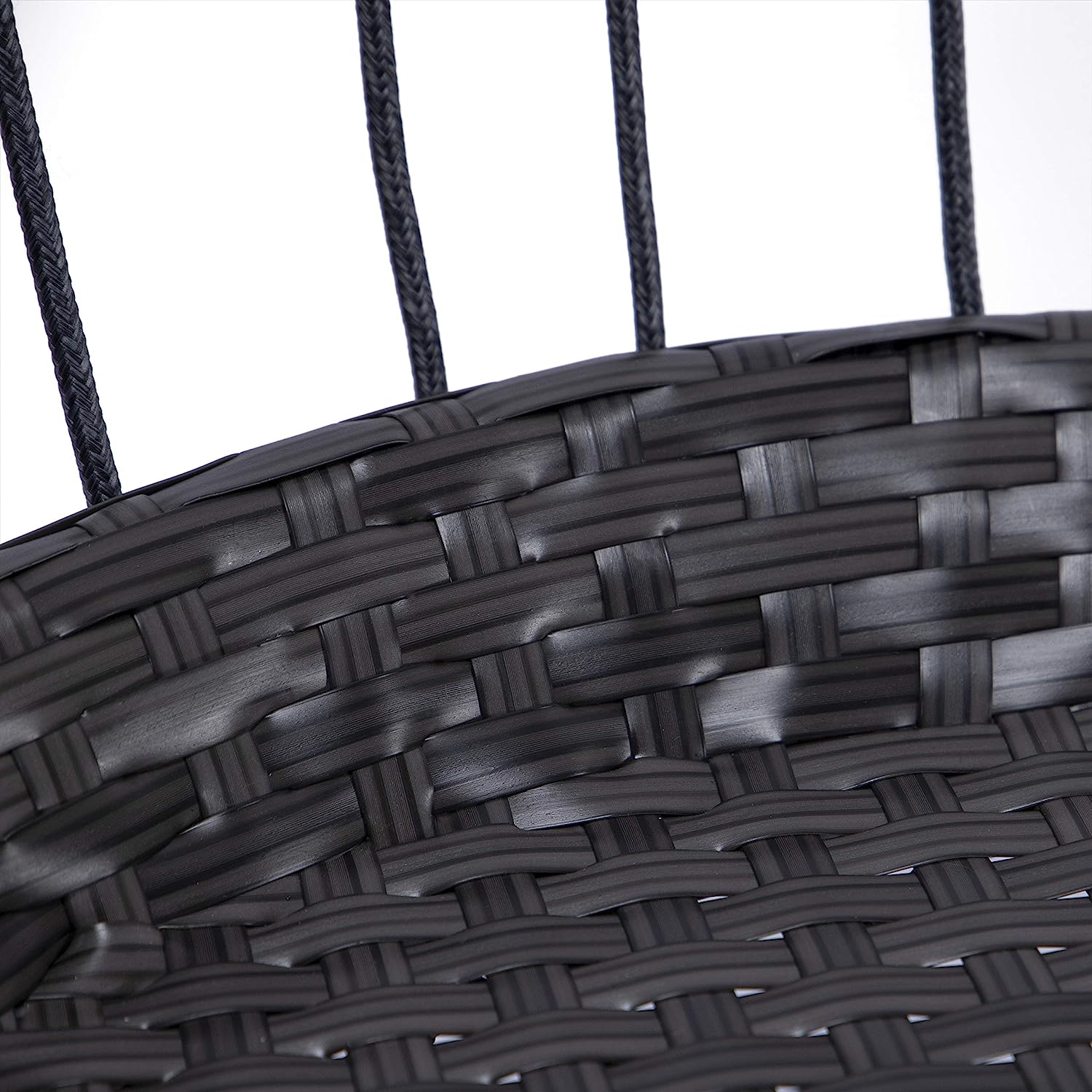 Hanging Chair with Stand Hanging Basket Chair Indoor Outdoor Brown Rattan Wicker Chair Swing with Beige Cushion Swing Chair Hanging Egg Hammock for Patio Yard Living Room Bed Room (Brown)