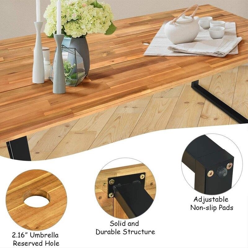 Damori Rectangular 6 - Person 69'' Long Dining Set