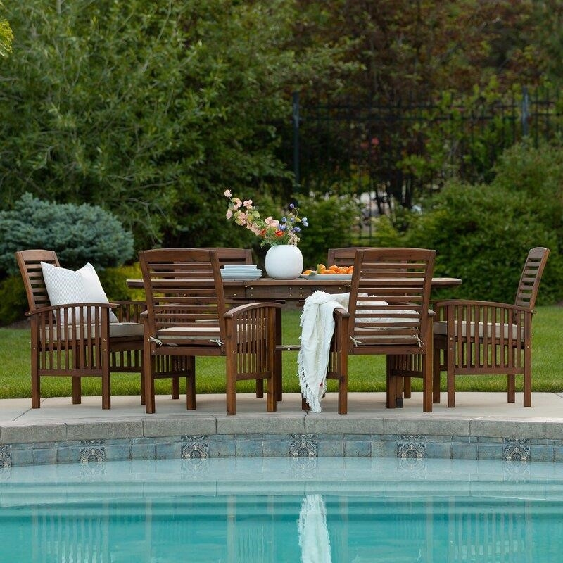 Diboll Rectangular 6 - Person 55'' Long Dining Set with Cushions