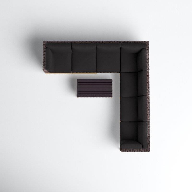 Consuelo All Weather Wicker/Rattan 7 - Person Seating Group with Cushions