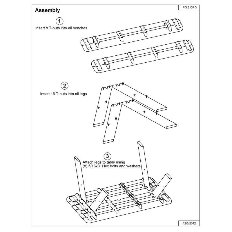 Park Rectangular 65'' Long Picnic Table
