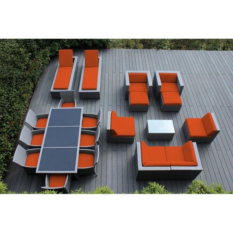 Katria Wicker/Rattan Seating Group with Cushions