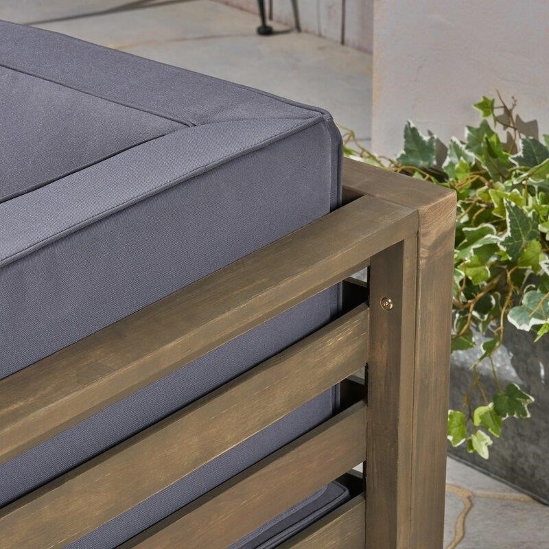 Patson Solid Wood 4 - Person Seating Group with Cushions