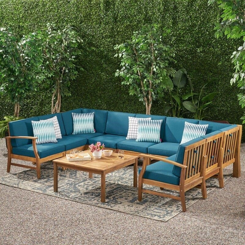 Xan Solid Wood Seating Group with Cushions