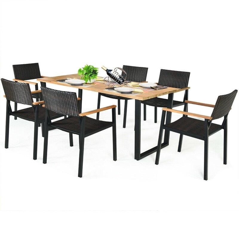 Damori Rectangular 6 - Person 69'' Long Dining Set