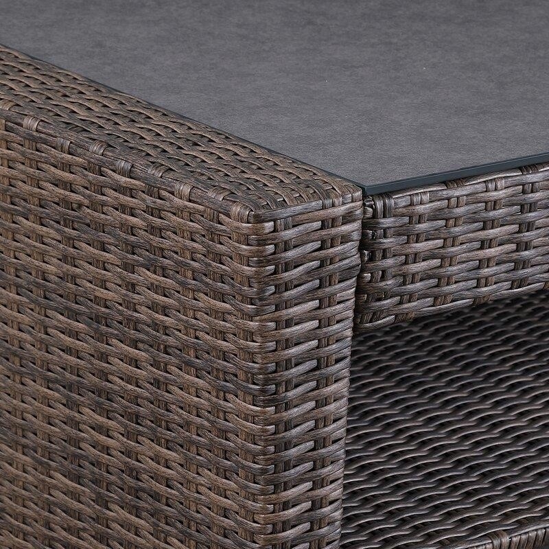 Emlee Wicker/Rattan 4 - Person Seating Group with Cushions