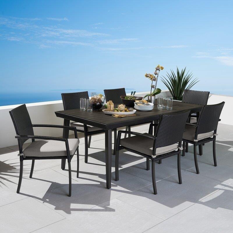 Kristine Rectangular 6 - Person 78'' Long Dining Set with Cushions