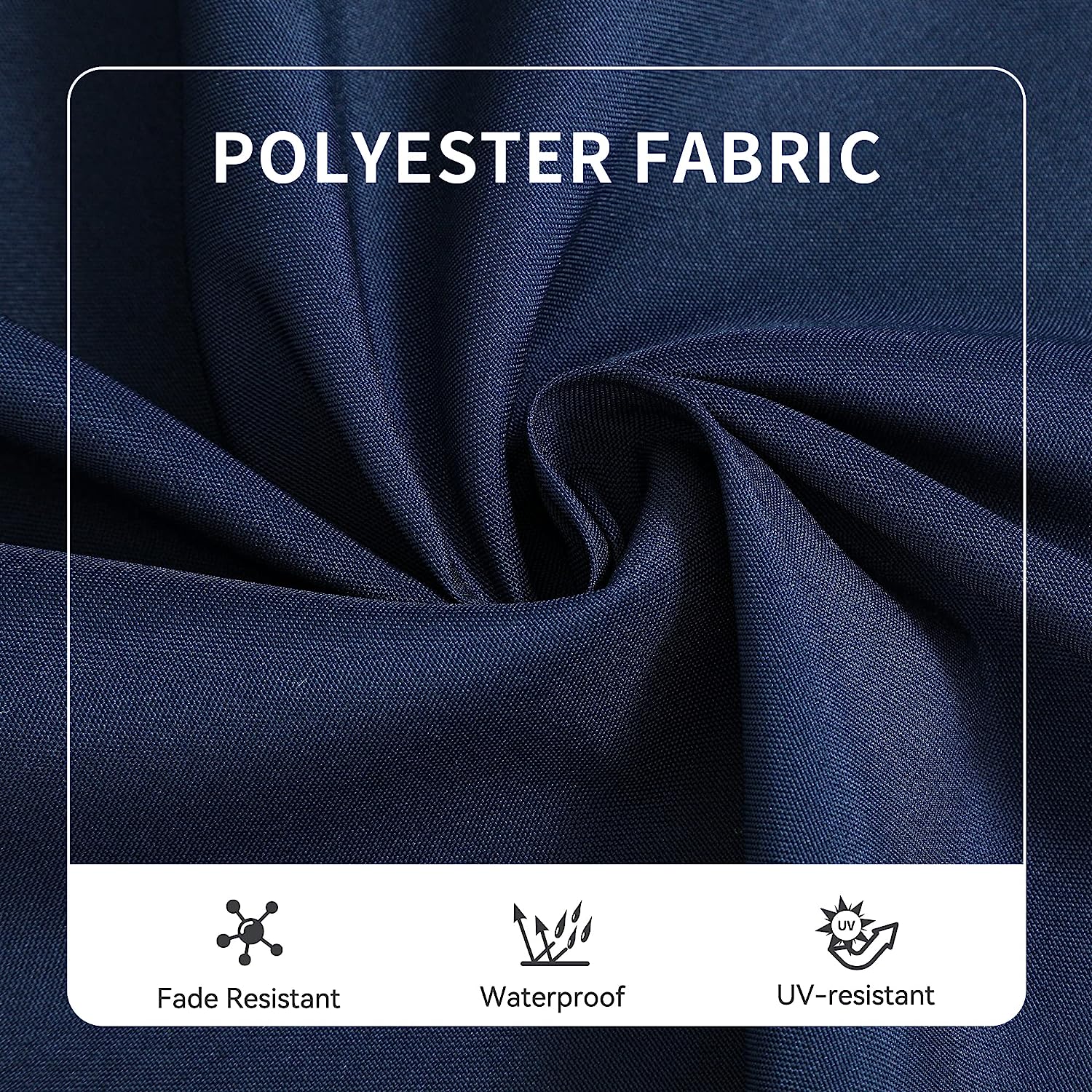 YITAHOME 3-Seat Deluxe Porch Swing Outdoor Heavy Duty Patio Swing Chair with Adjustable Canopy Removable Cushions Weather Resistant Steel Frame Suitable for Garden, Lawn, Backyard, Balcony, Navy Blue