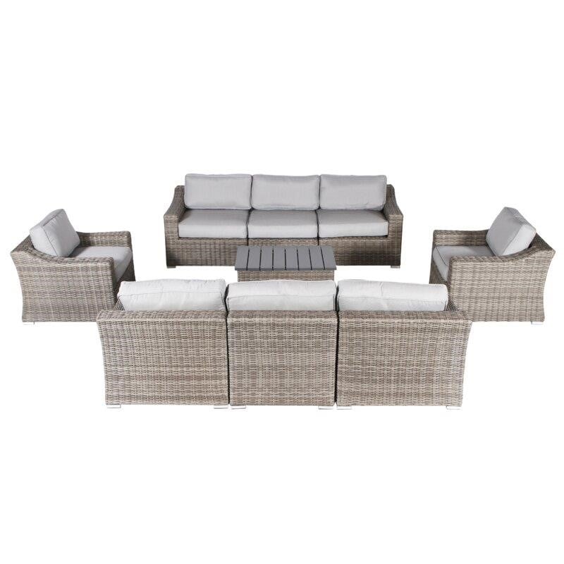 Dayse Wicker/Rattan 8 - Person Seating Group with Cushions