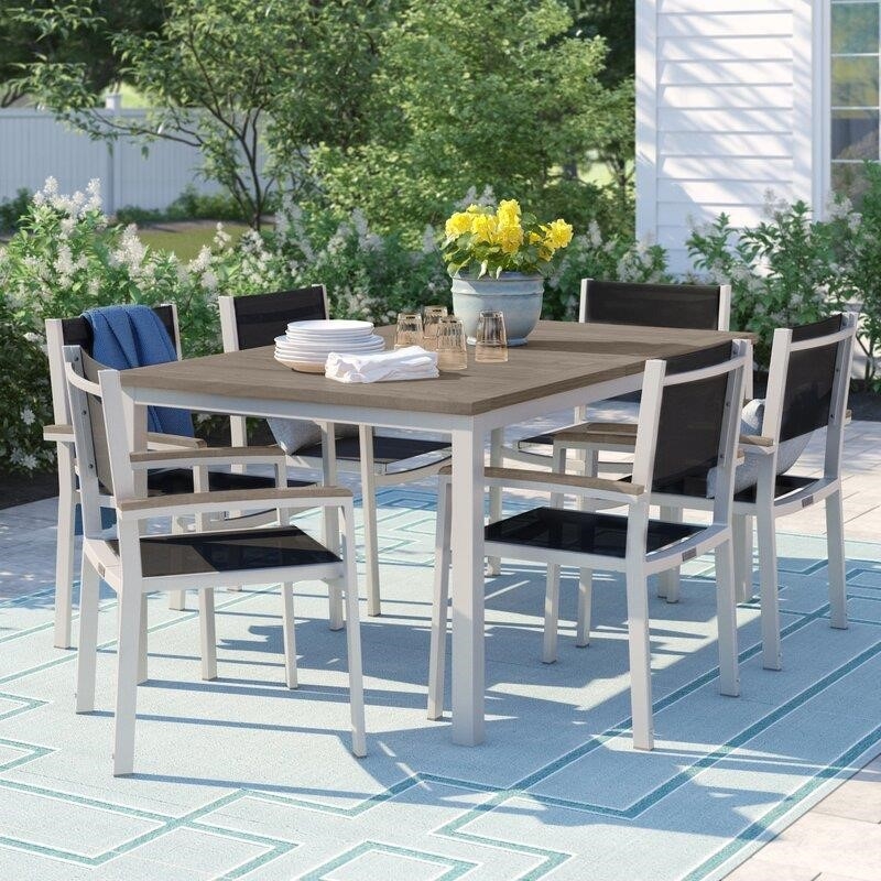 Mckinnon Rectangular 6 - Person 63'' Long Dining Set