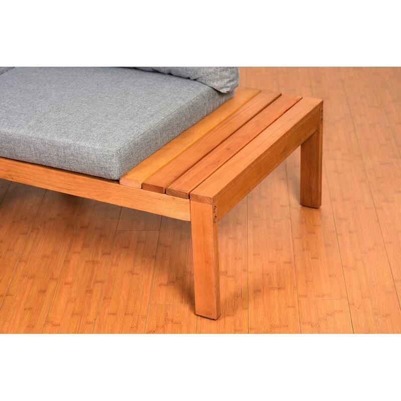 Jacobson Solid Wood 4 - Person Seating Group with Cushions