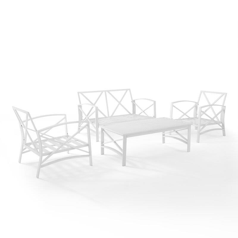 Kaplan Metal 4 - Person Seating Group with Cushions