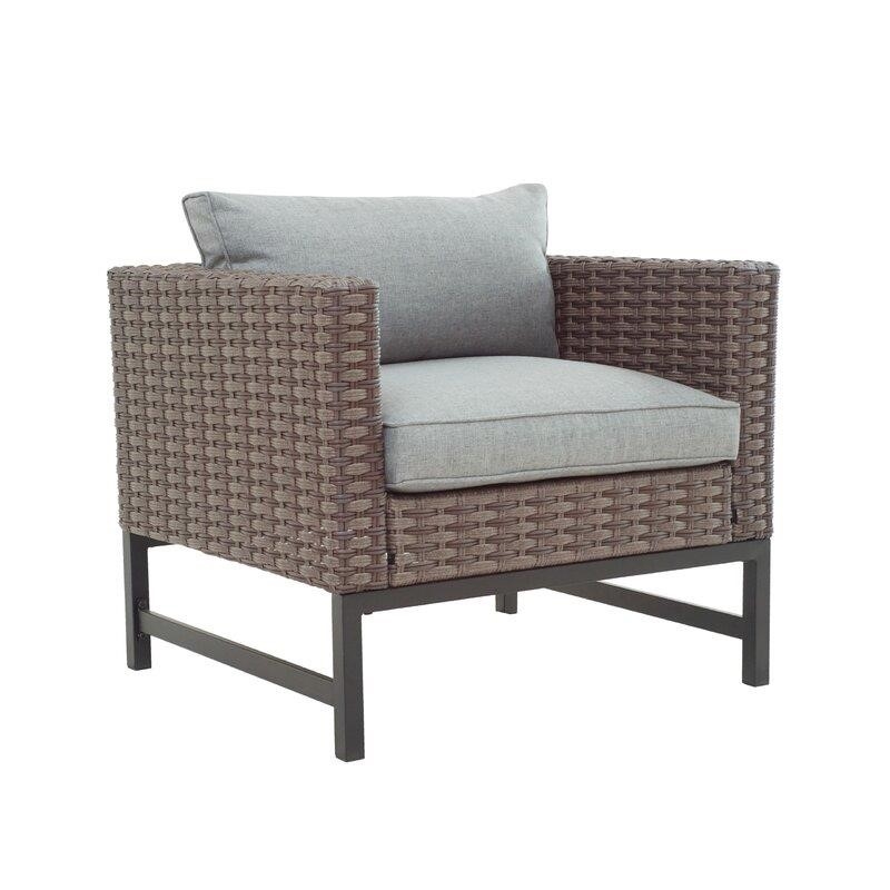 Affric Wicker/Rattan 6 - Person Seating Group with Cushions