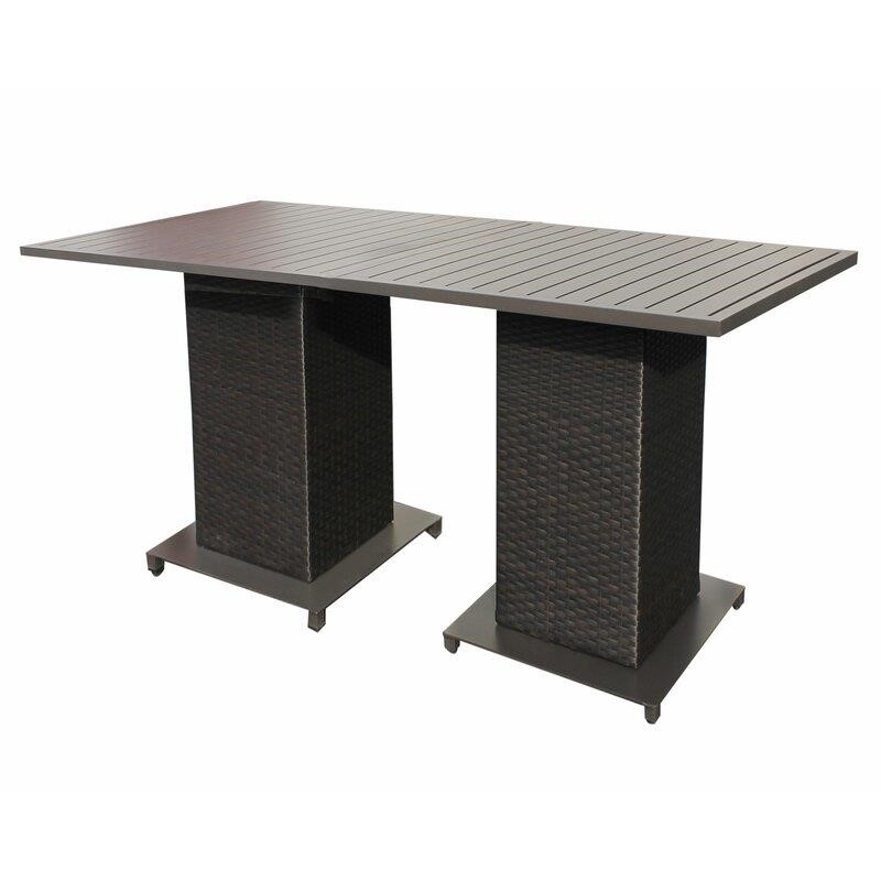Tegan Square 6 - Person 70'' Long Bar Height Dining Set