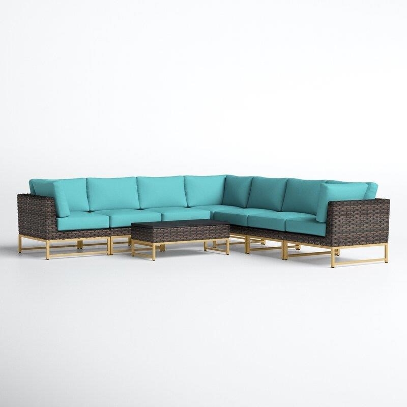 Consuelo All Weather Wicker/Rattan 7 - Person Seating Group with Cushions