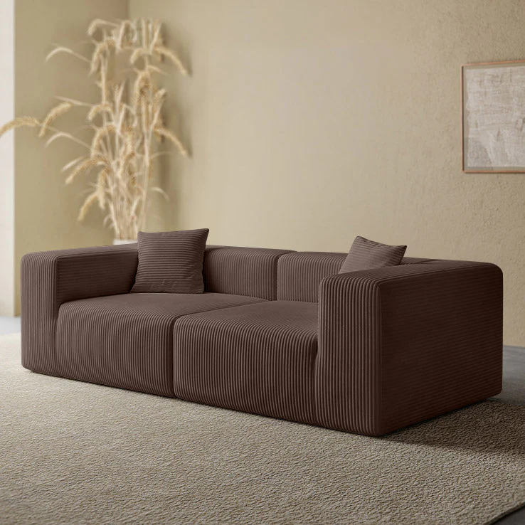 Lkikos Compressed Corduroy Couch Boneless Sofa Sponge Sofa