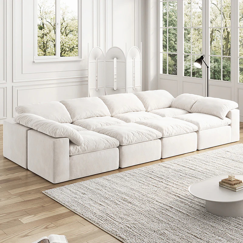 Vacuum Sealed Compression Sofa Velvet Cloud Sofa 8-seater
