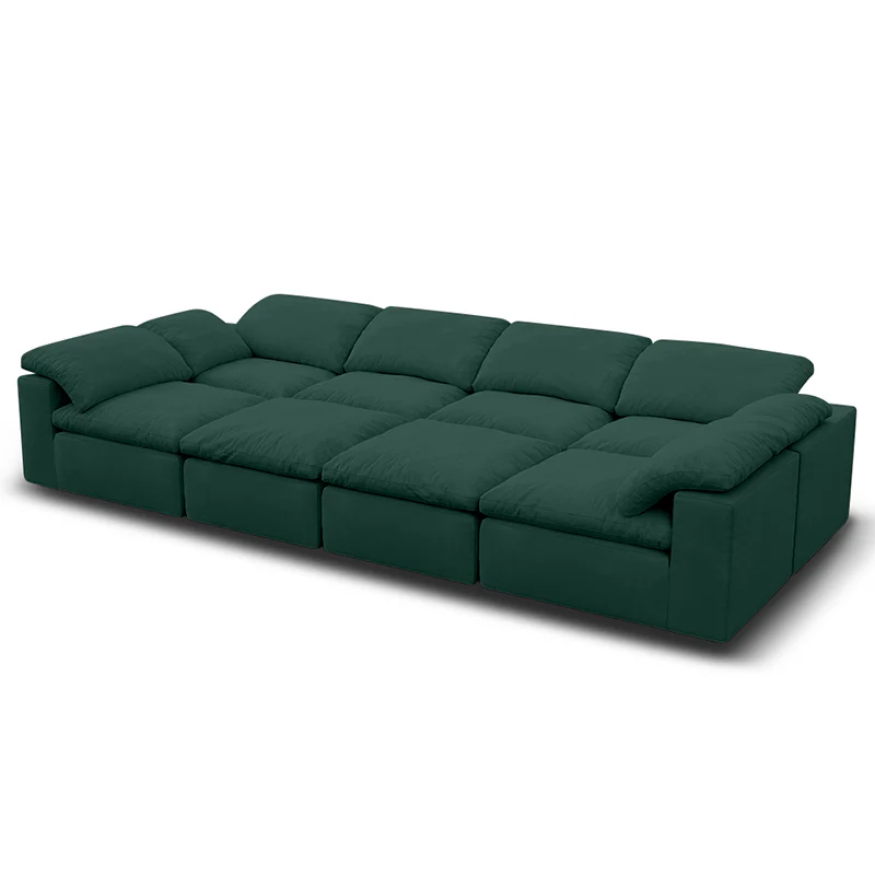 Vacuum Sealed Compression Sofa Velvet Cloud Sofa 8-seater