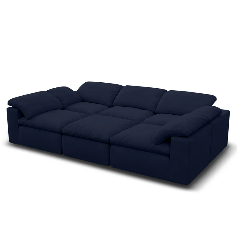 Vacuum Sealed Compression Sofa Velvet Cloud Sofa 6-seater