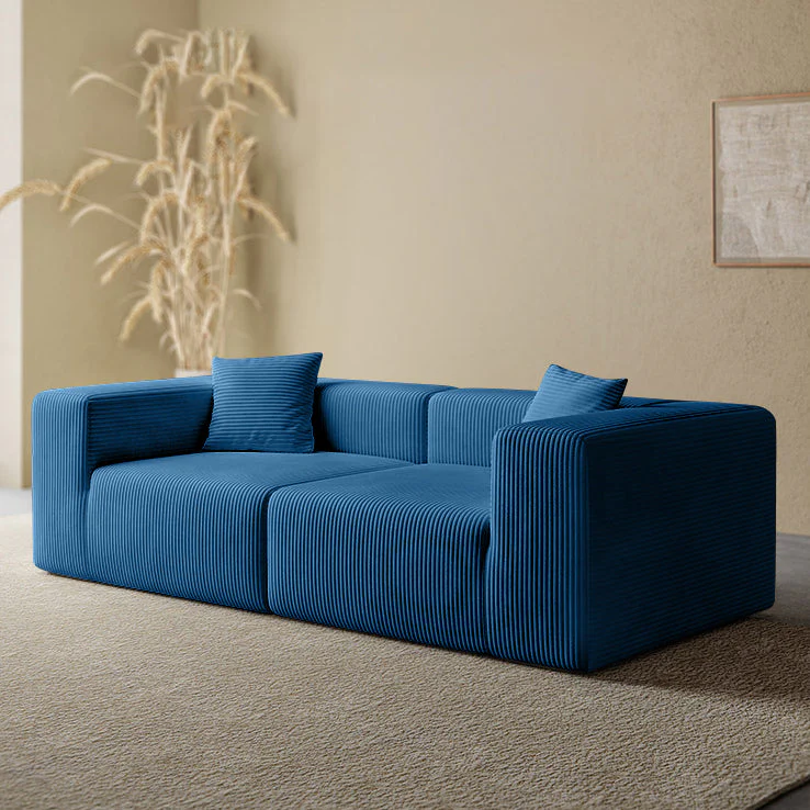 Lkikos Compressed Corduroy Couch Boneless Sofa Sponge Sofa