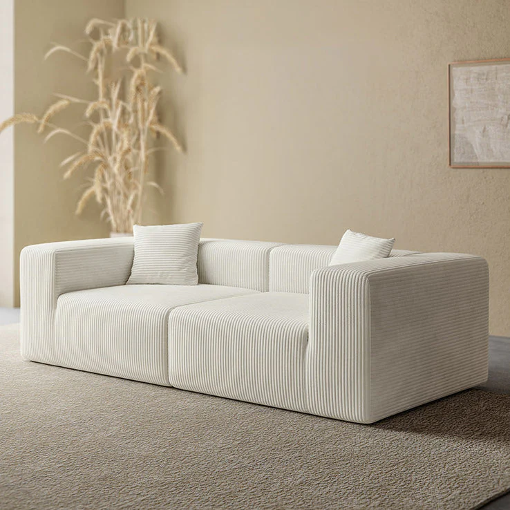 Lkikos Compressed Corduroy Couch Boneless Sofa Sponge Sofa