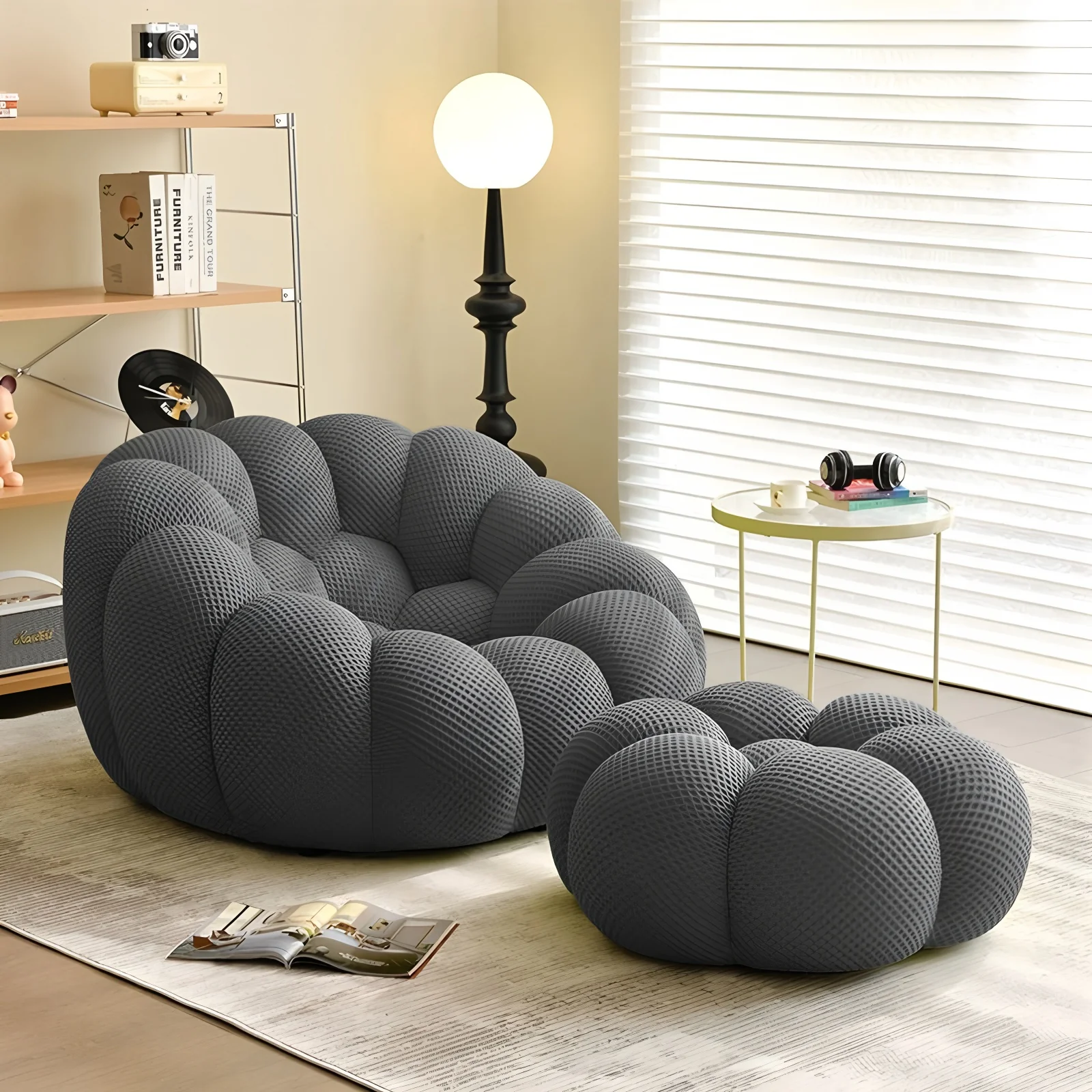Lkikos Vacuum Compression Bubble Sofa Curved Foam Couch in a box