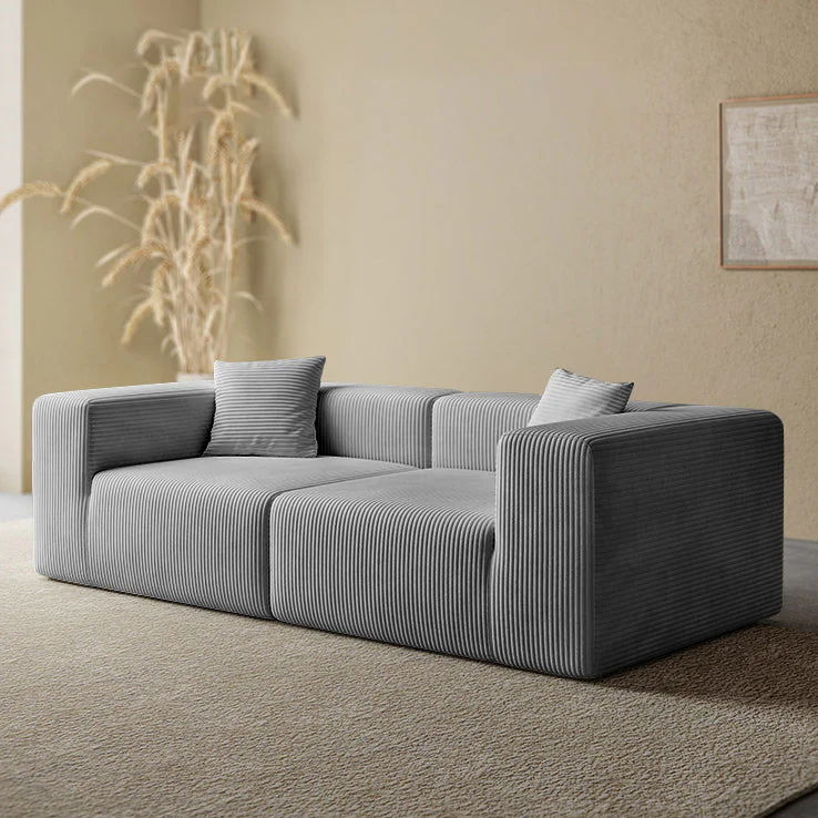 Lkikos Compressed Corduroy Couch Boneless Sofa Sponge Sofa