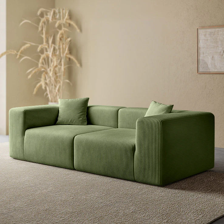 Lkikos Compressed Corduroy Couch Boneless Sofa Sponge Sofa