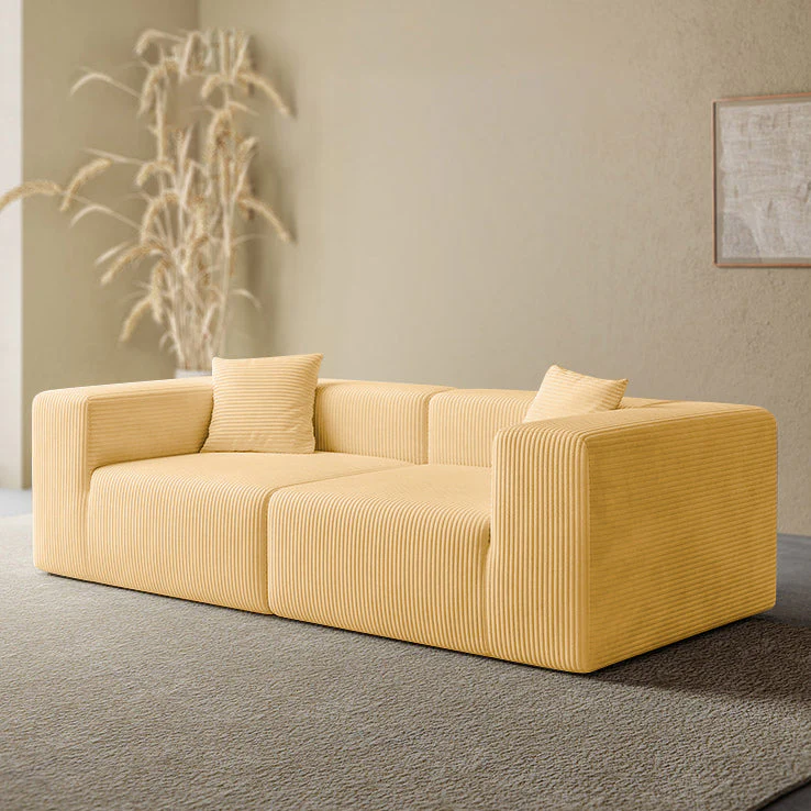 Lkikos Compressed Corduroy Couch Boneless Sofa Sponge Sofa