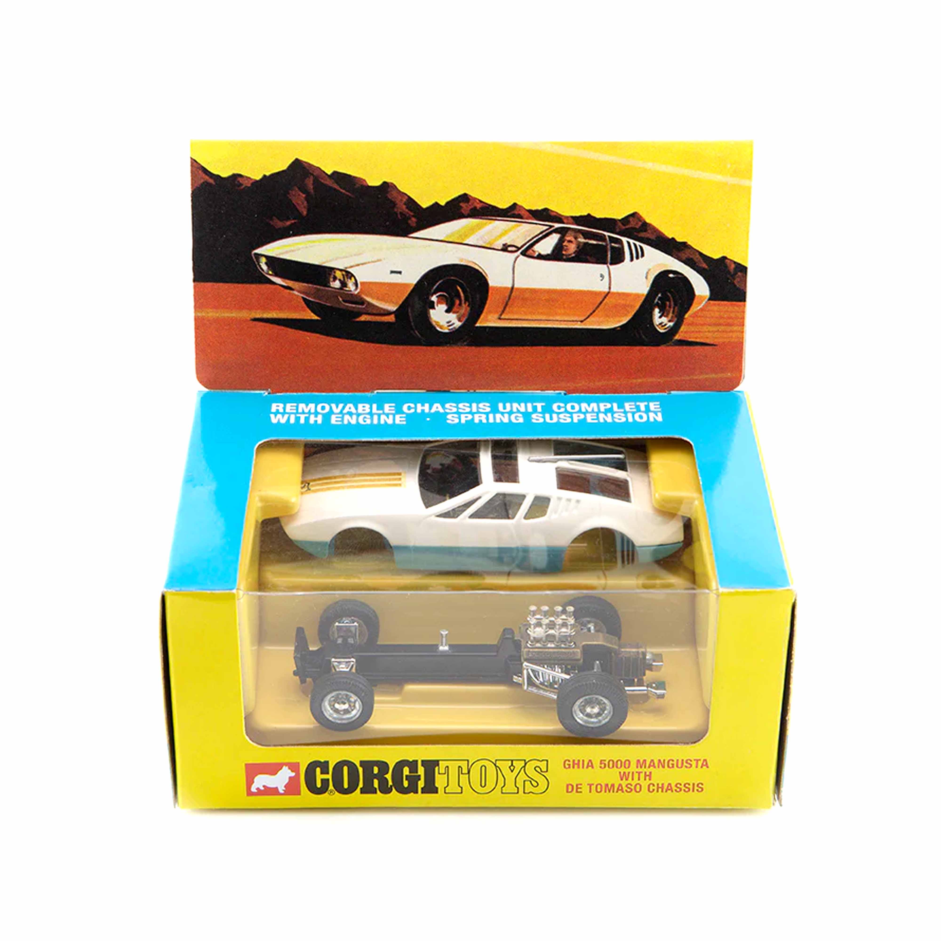 Ghia 5000 Mangusta avec châssis De Tomaso 1/44 - n°271