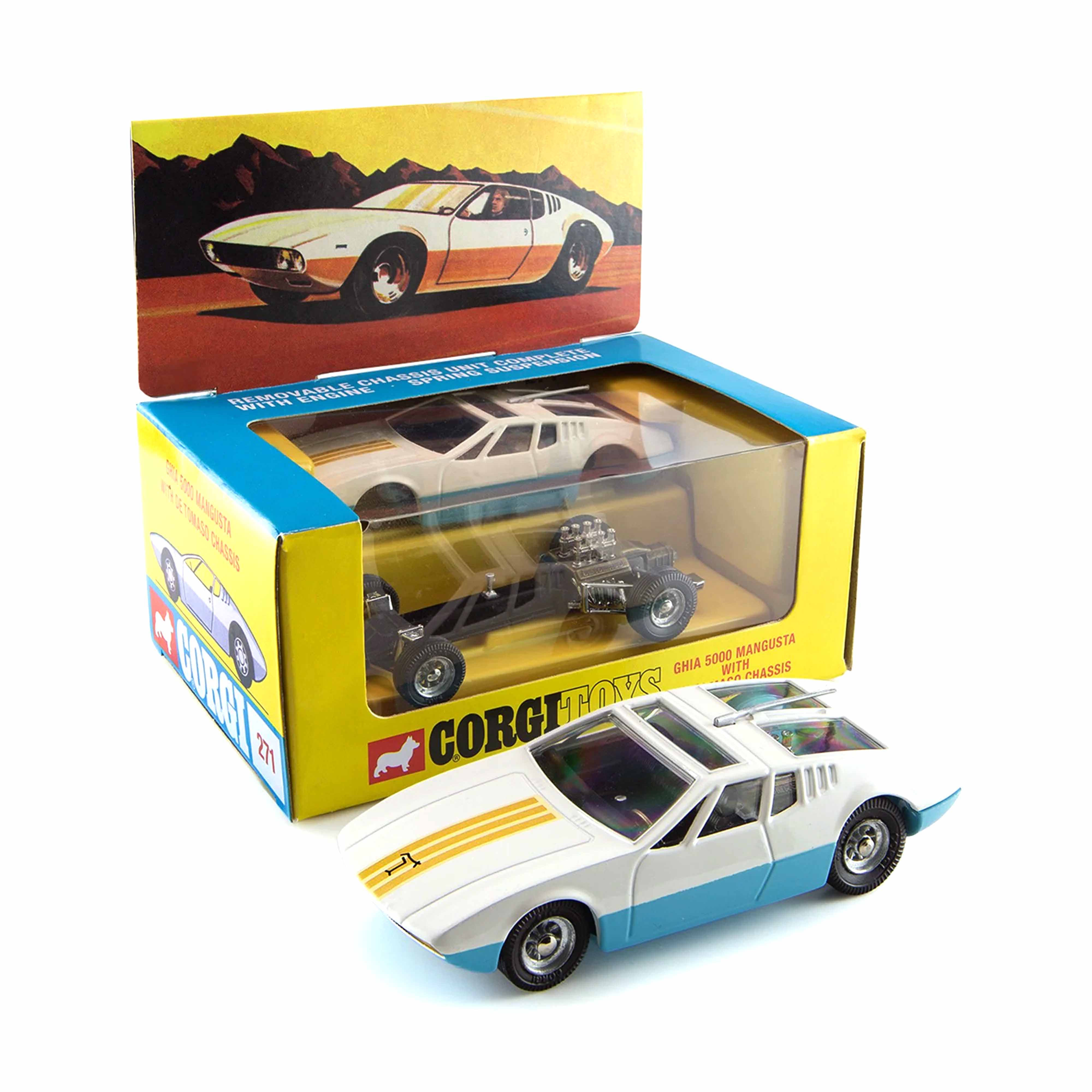 Ghia 5000 Mangusta avec châssis De Tomaso 1/44 - n°271