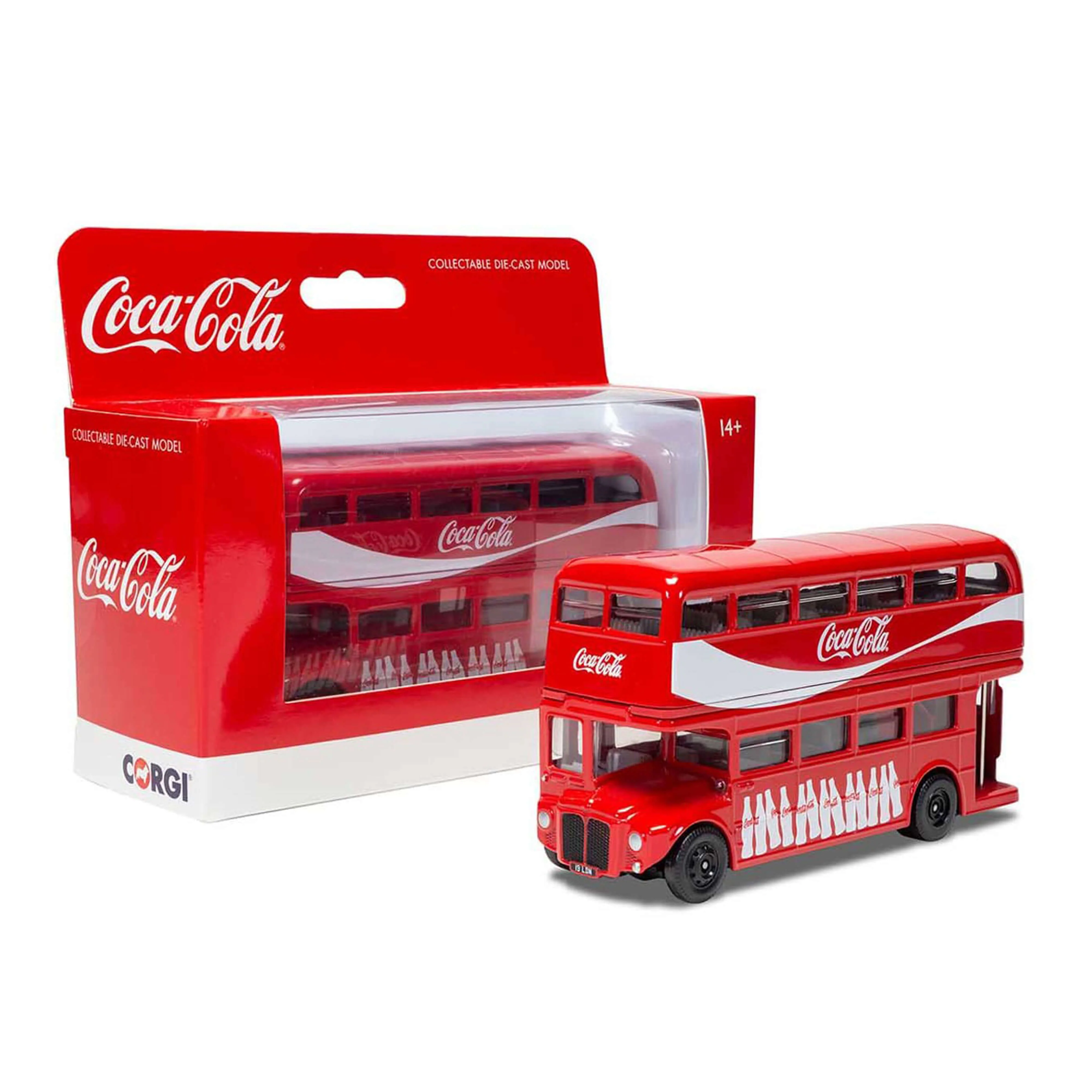 Bus Londonien Routemaster déco bouteilles de Coca-Cola 1/64