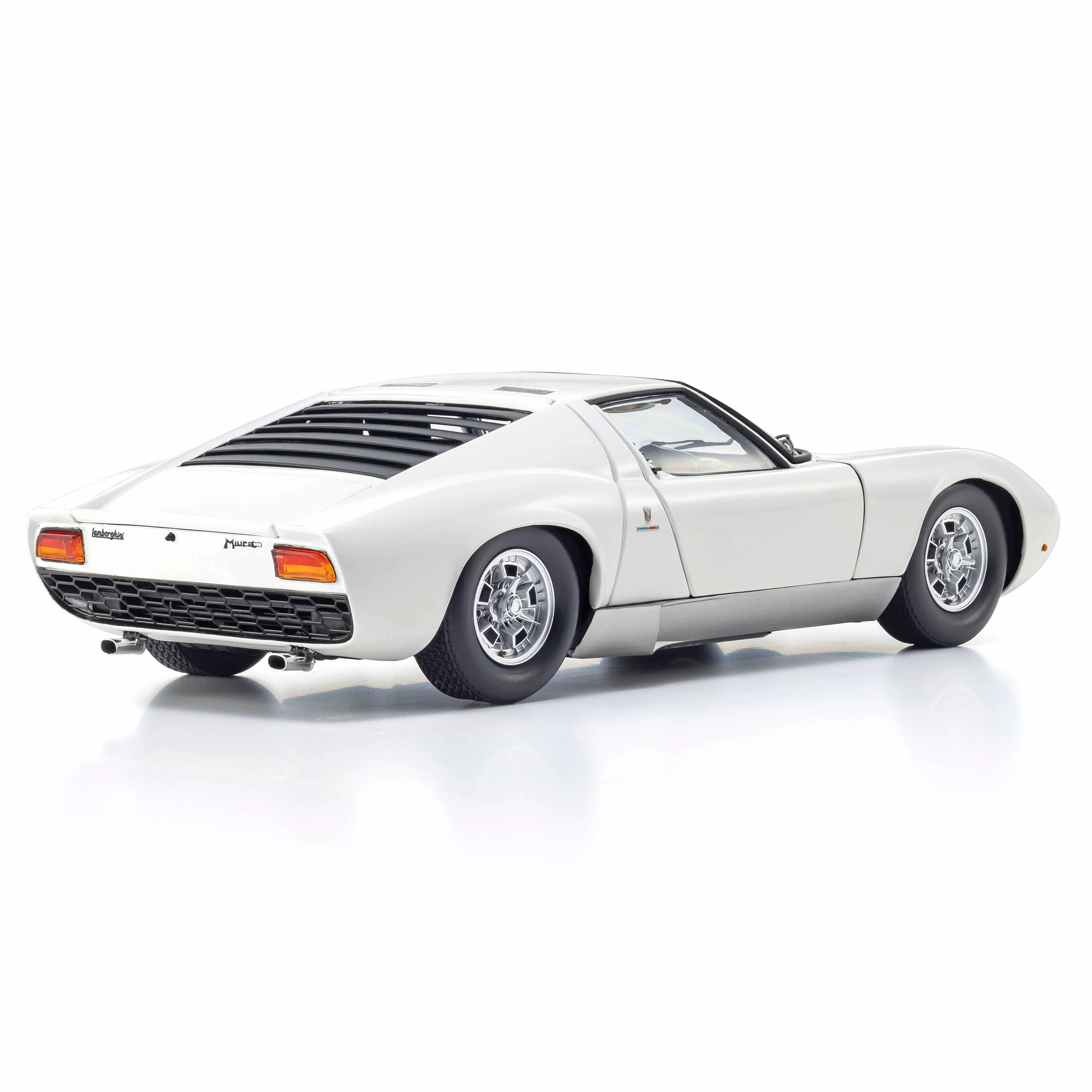 Lamborghini Miura P400 Blanc/Argent (Intérieur Noir) 1/18