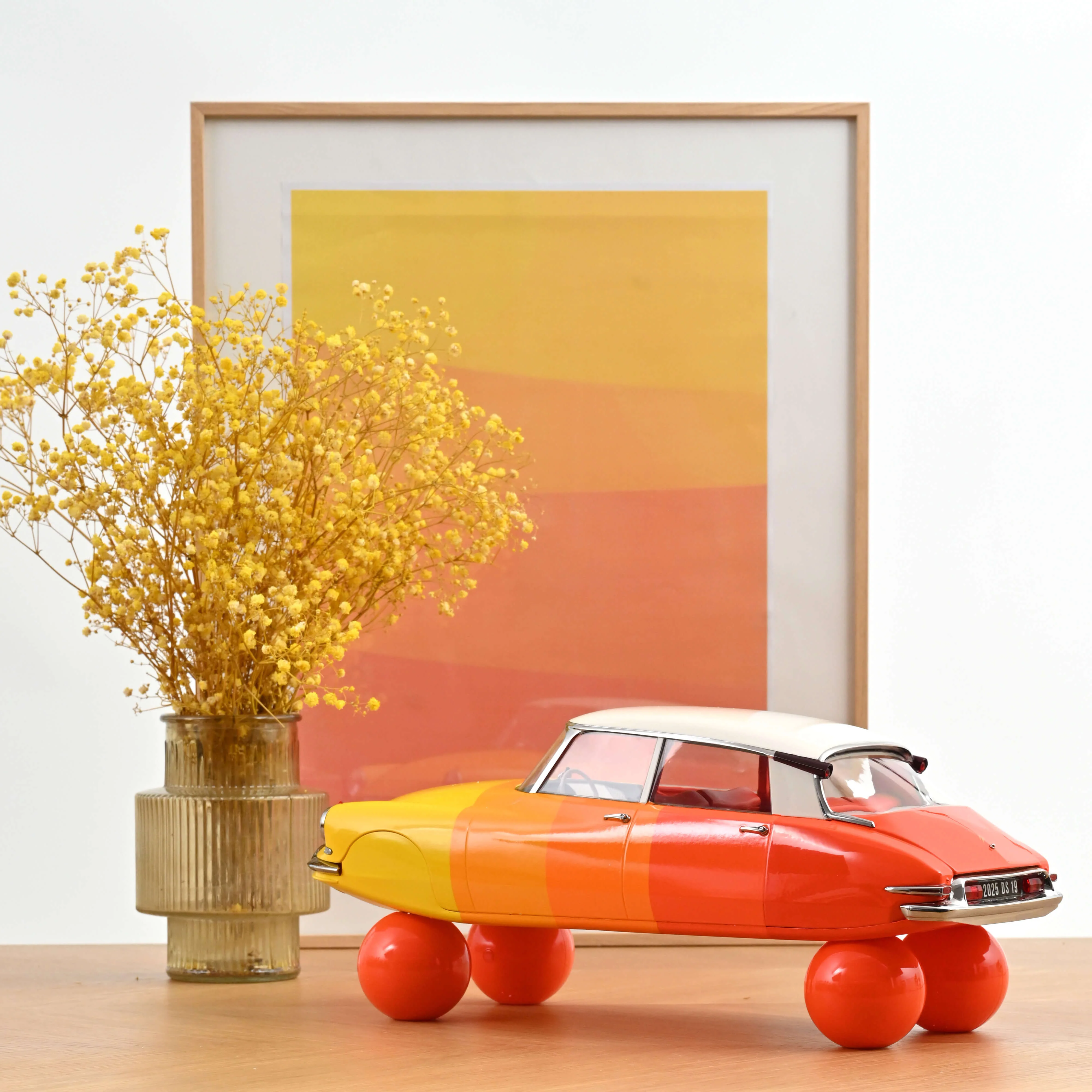 Citroën DS 19 sur boules 1959 Nuancier d'Orange 1/12