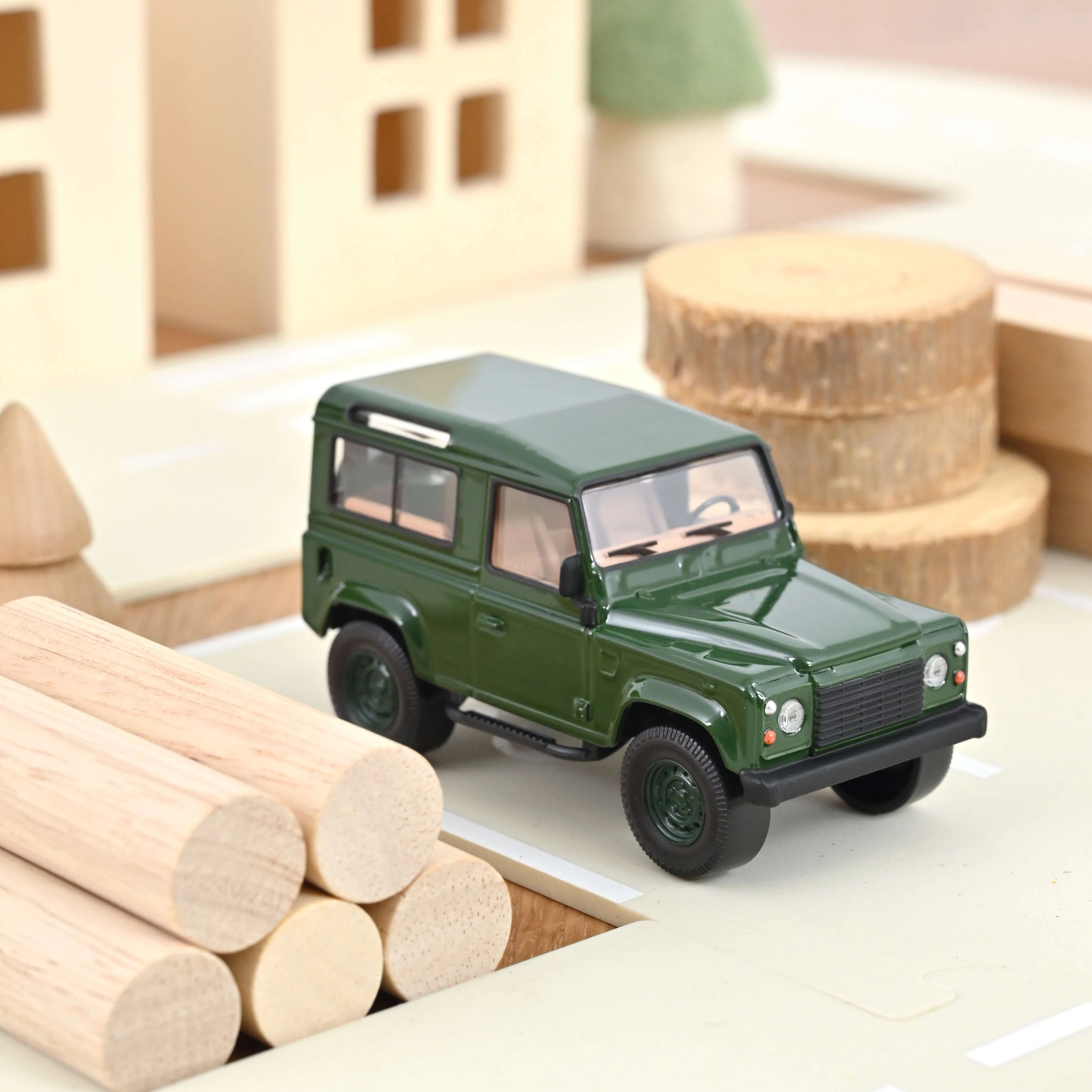 Land Rover Defender 1995 Vert foncé Jet-car 1/43