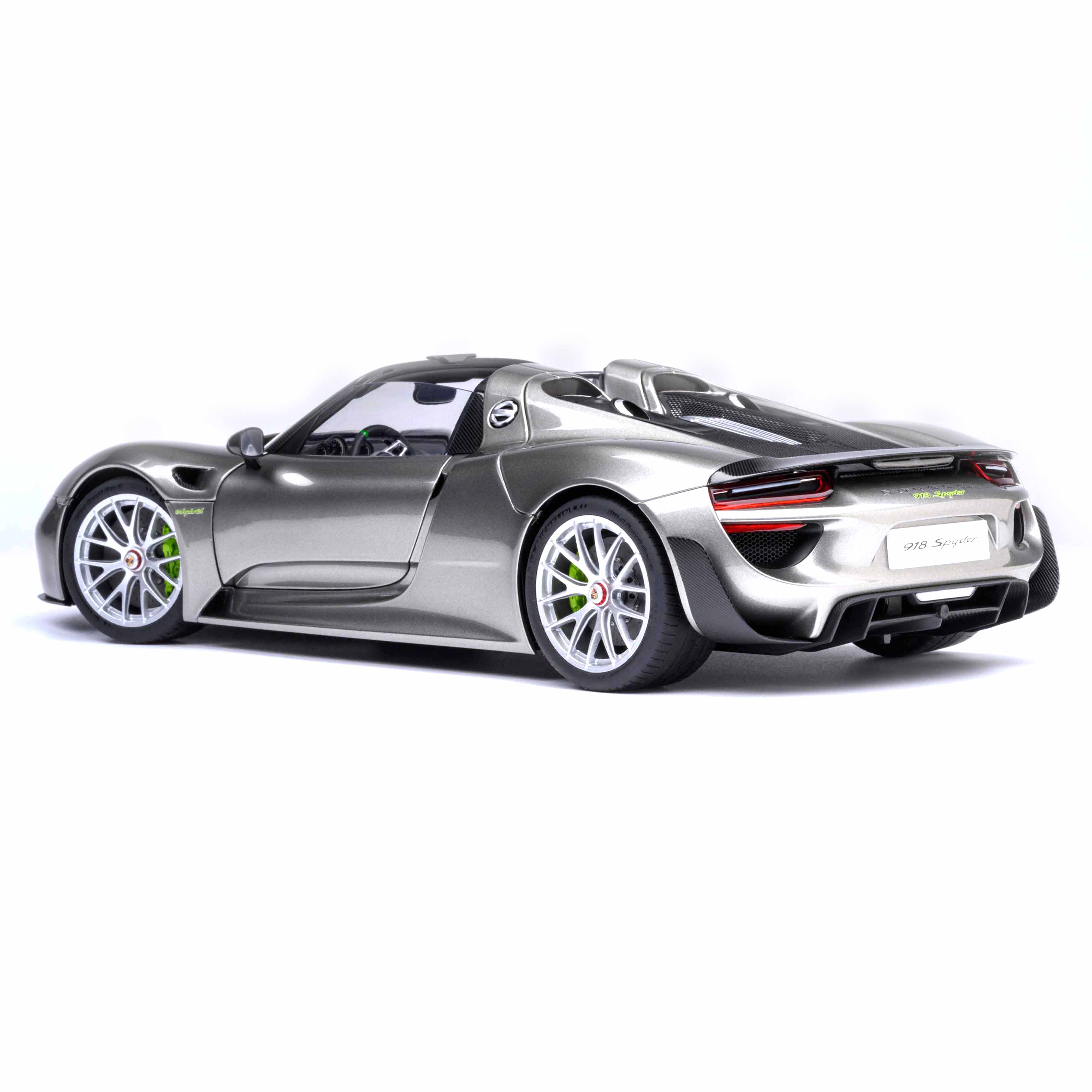 Porsche 918 Spyder Weissach Package Métal liquide argenté 1/18