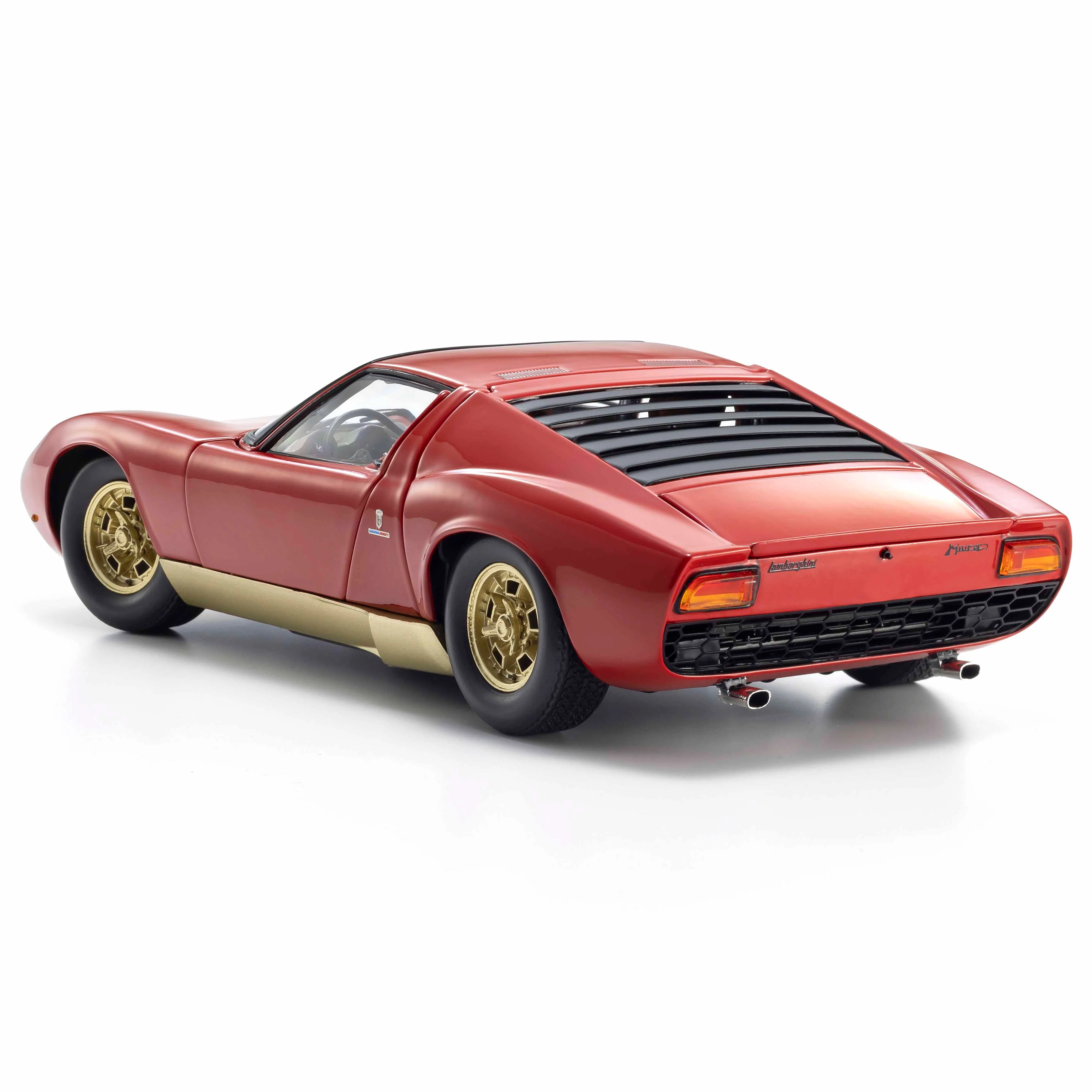 Lamborghini Miura P400 Rouge/Or (Intérieur Marron) 1/18