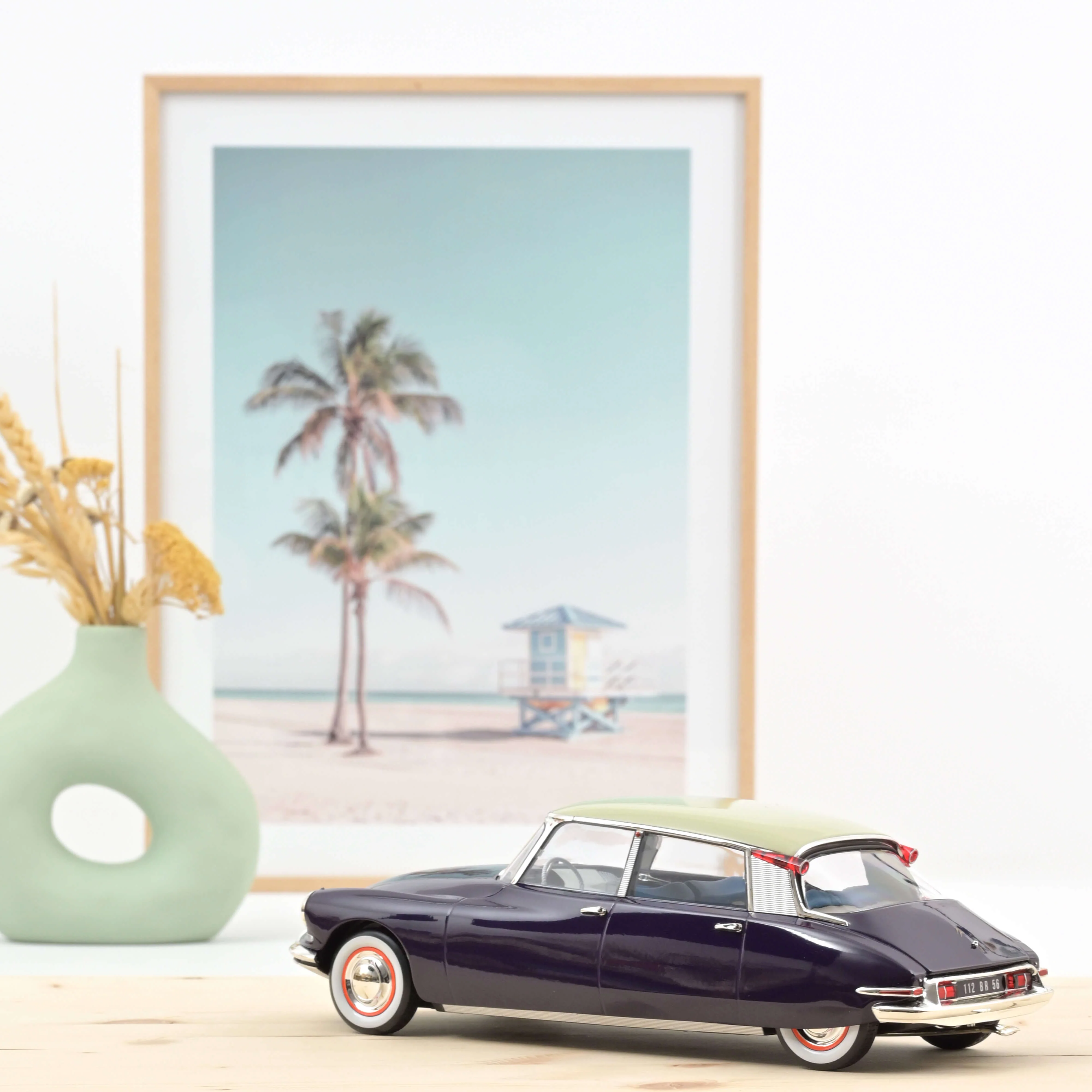 Citroën DS 19 1956 Mauve et Champagne 1/18 - 400pcs