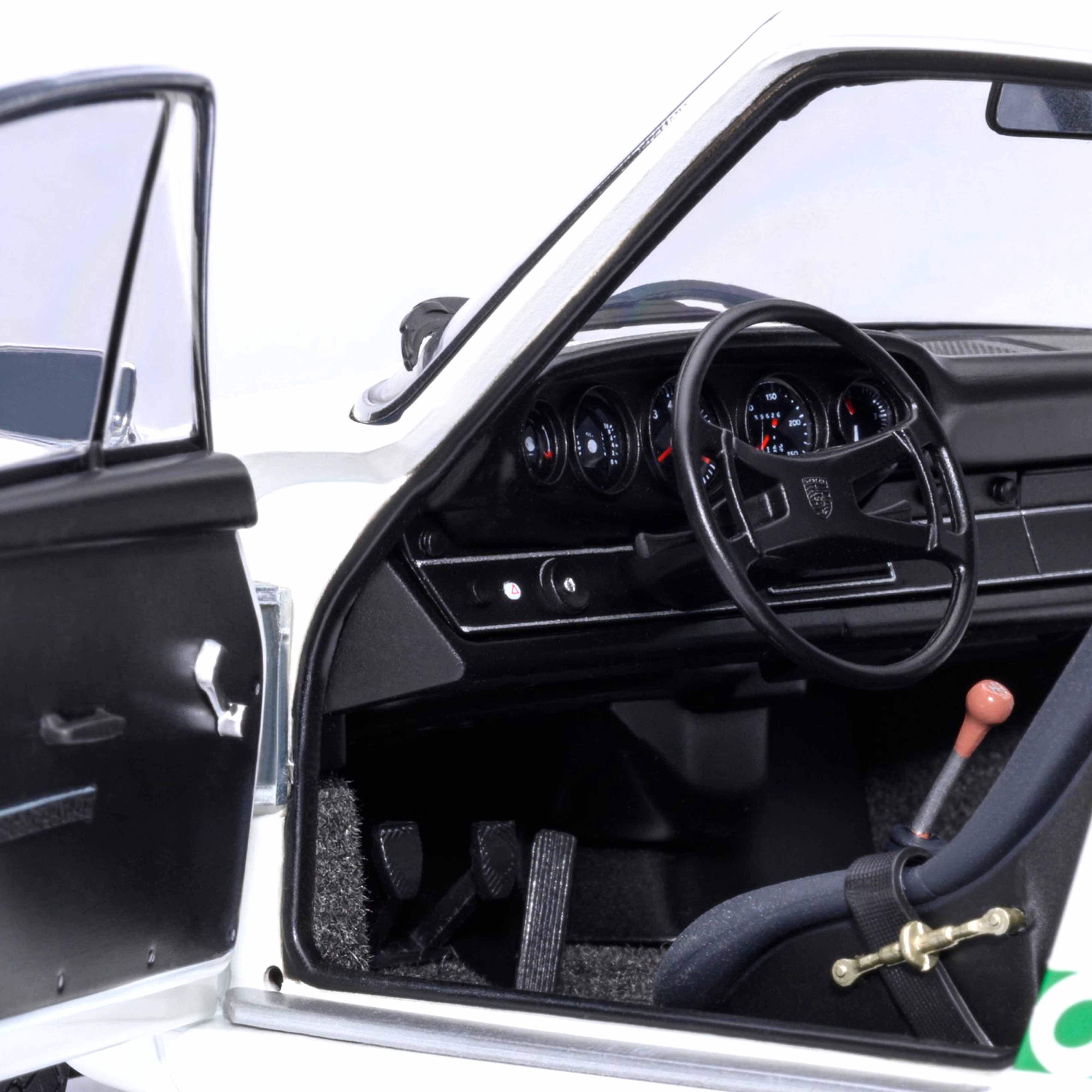 Porsche 911 Carrera 2.7 RS (Grand Prix blanc avec bandes vertes) 1/18