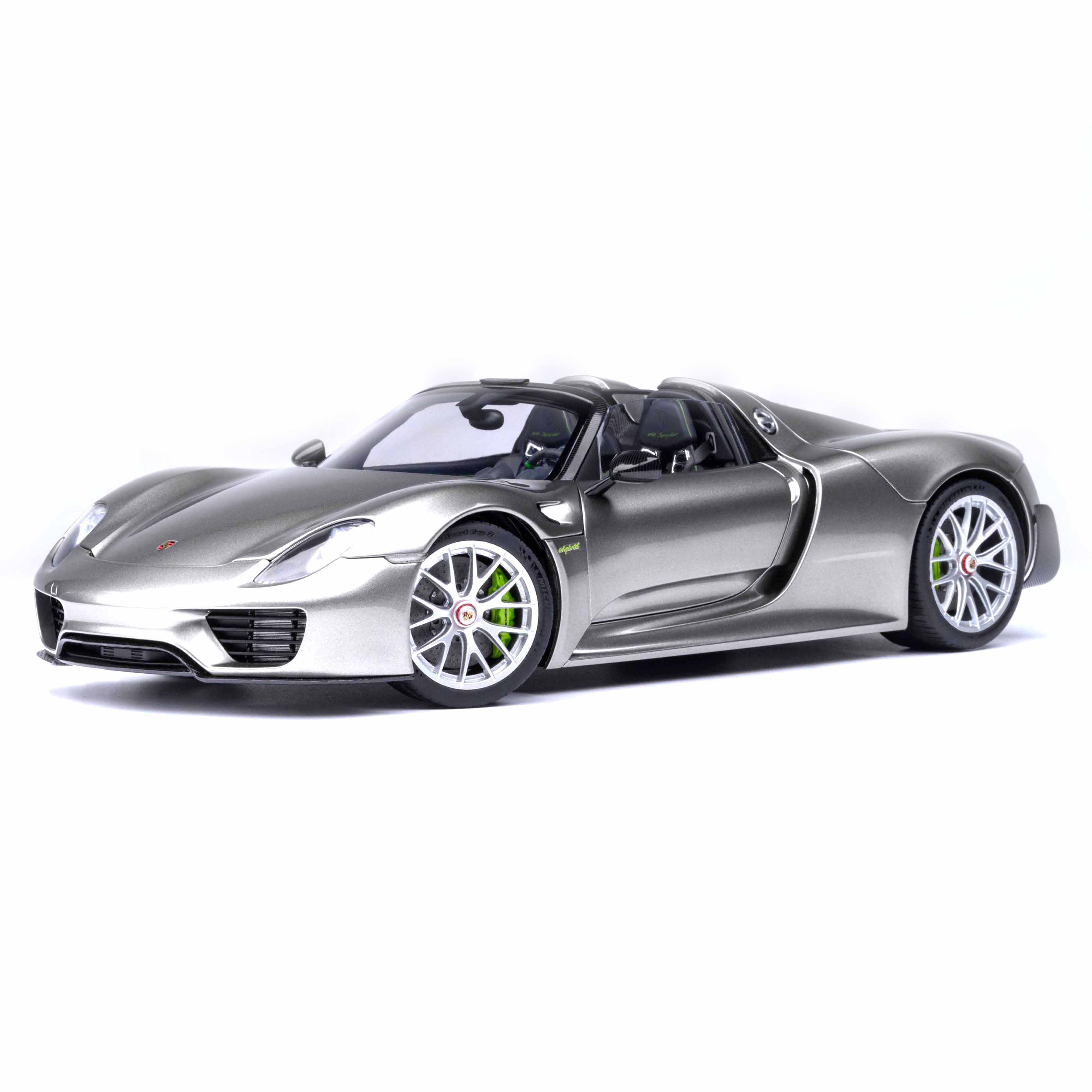 Porsche 918 Spyder Weissach Package Métal liquide argenté 1/18