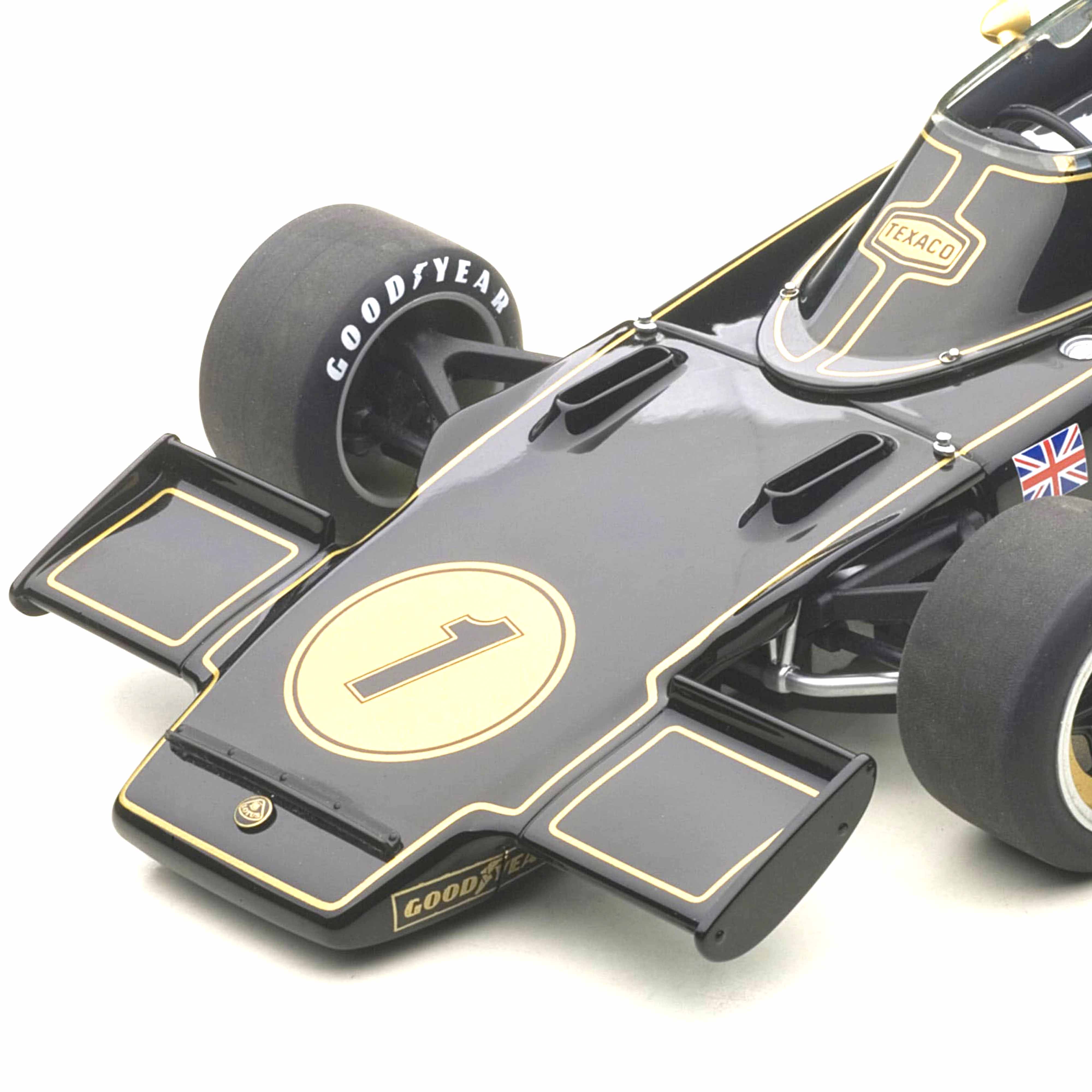 Lotus 72E 1973 Fittipaldi N°1 (avec figurine pilote) 1/18