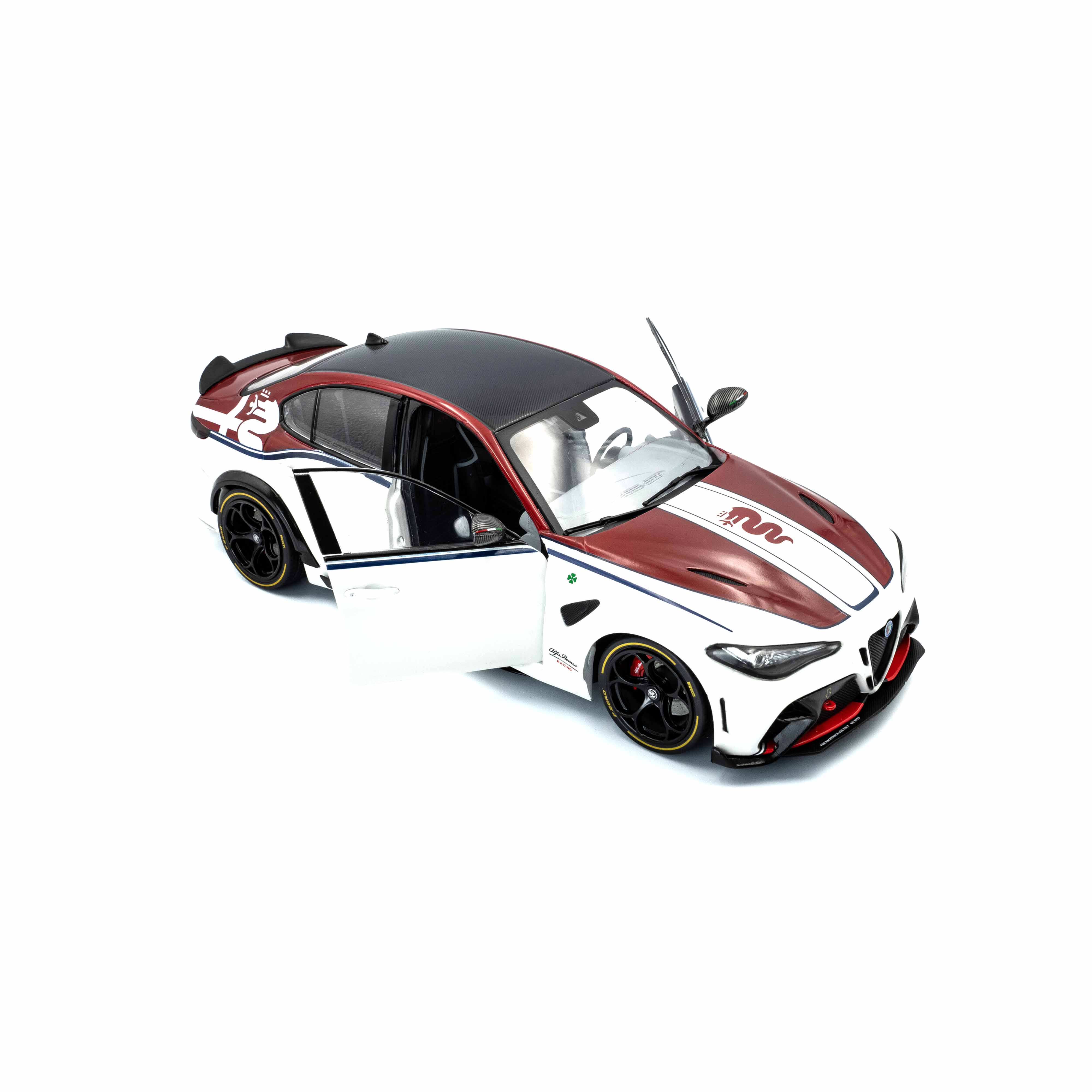 Alfa Romeo Giulia GTA-M Bianco I Rosso Blanc 2023 1/18