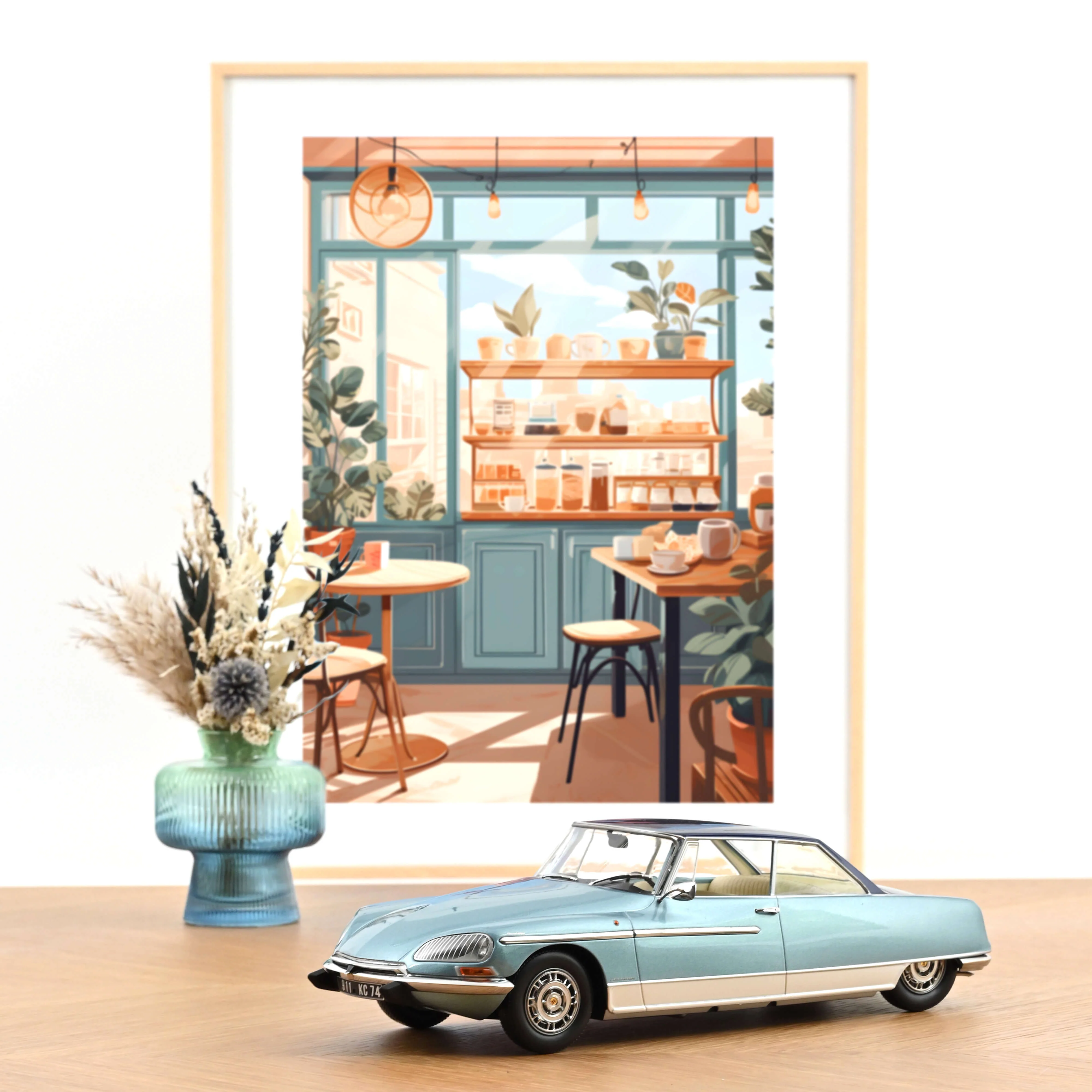 Citroën DS 21 Le Léman 1968 Bleu clair et foncé 1/18 - 300pcs