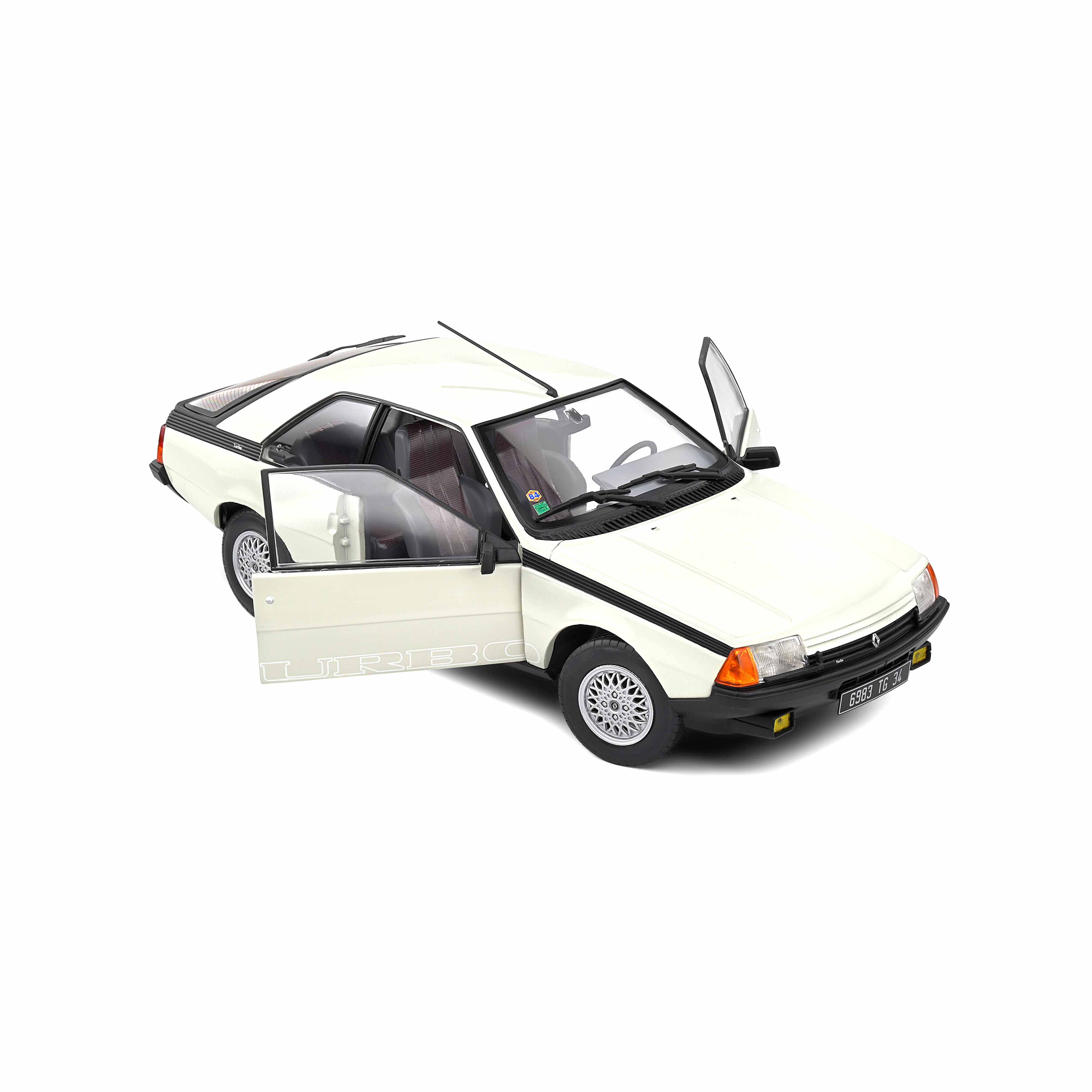 Renault Fuego Turbo Blanc Panda 1985 1/18