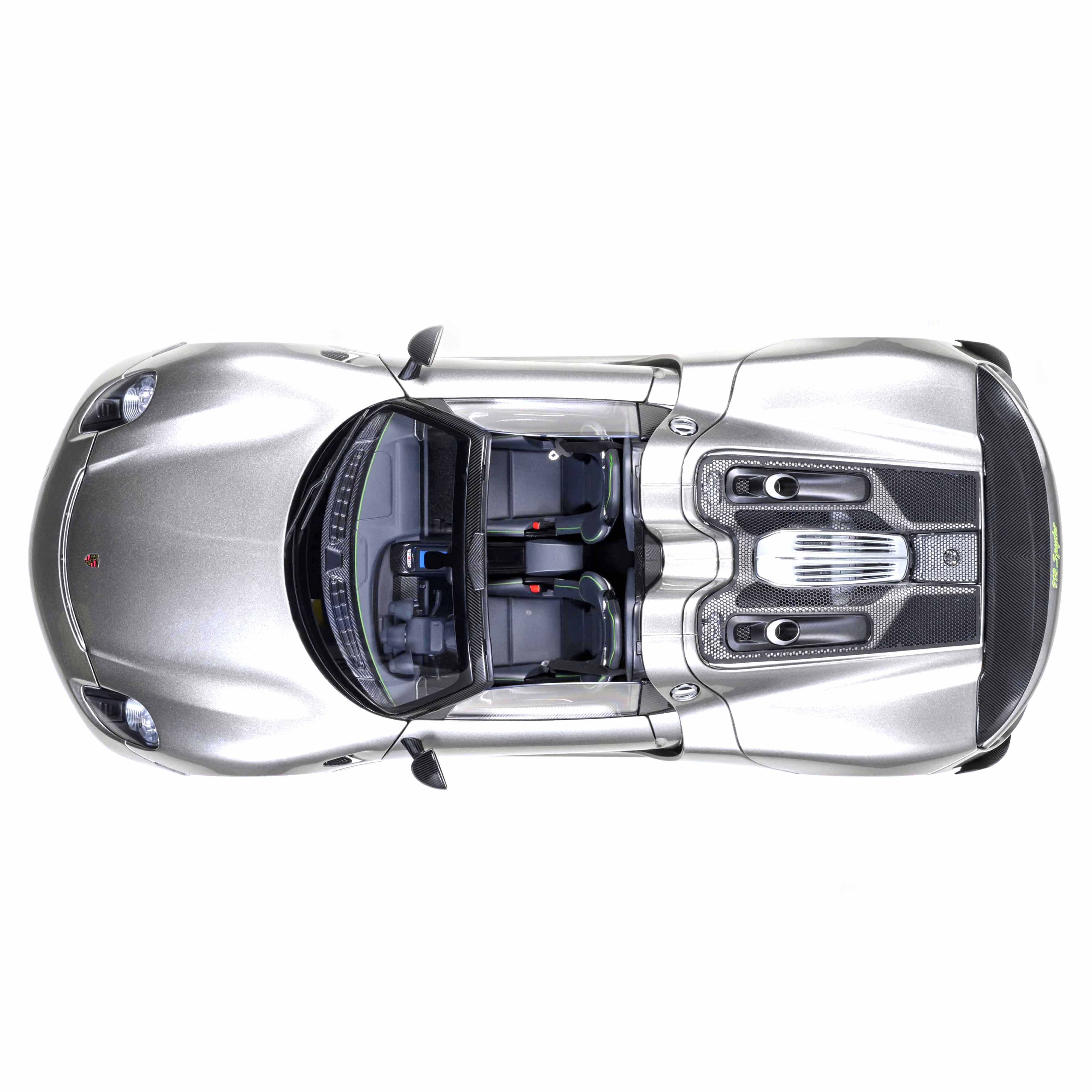 Porsche 918 Spyder Weissach Package Métal liquide argenté 1/18