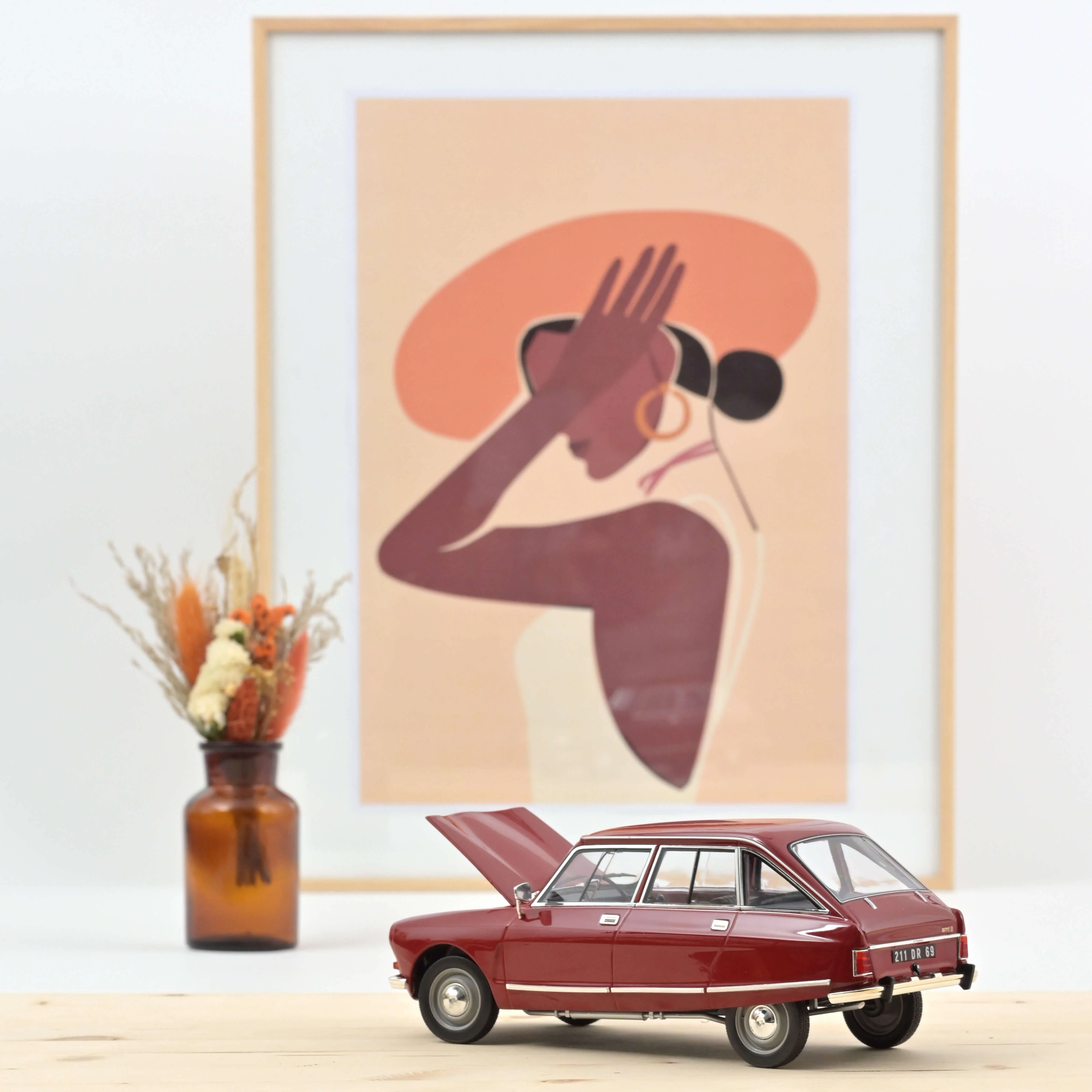 Citroën Ami 8 Club 1969 Massena Rouge 1/18 - 300pcs